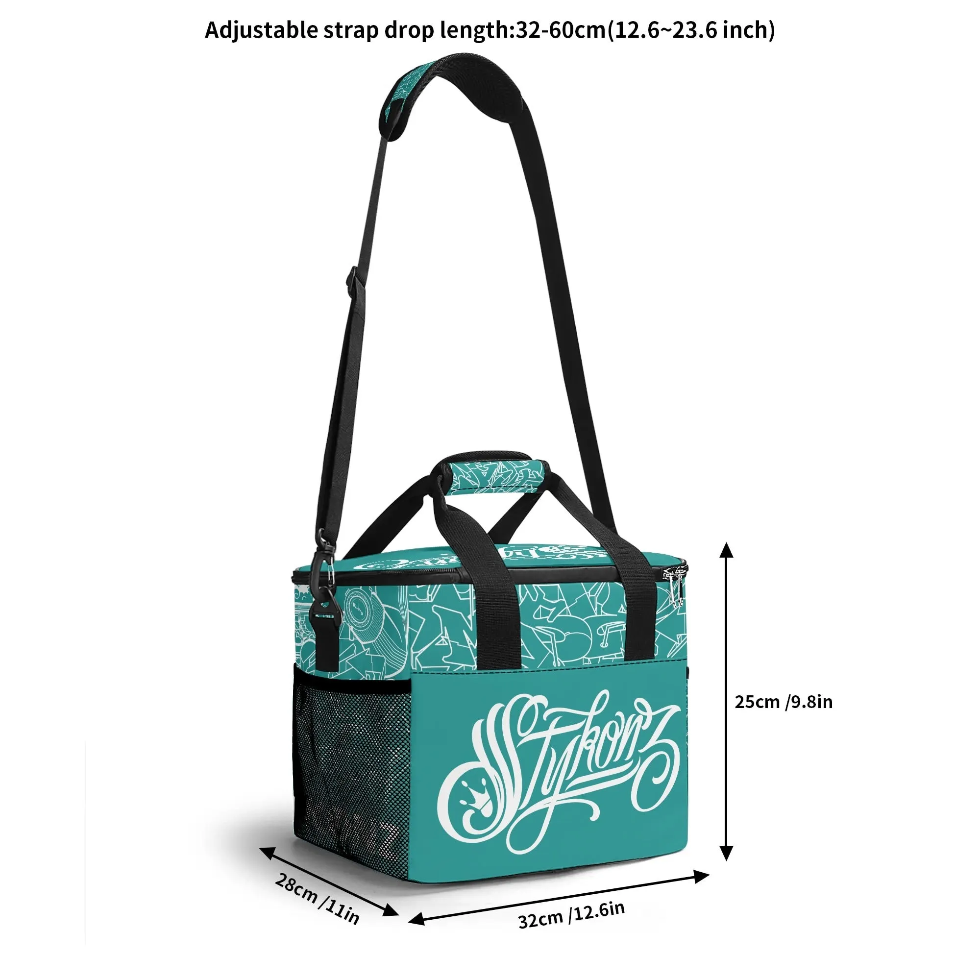 Graffiti Lunch Bag Picnic Bag feat Turquoise Stykonz The Train Master