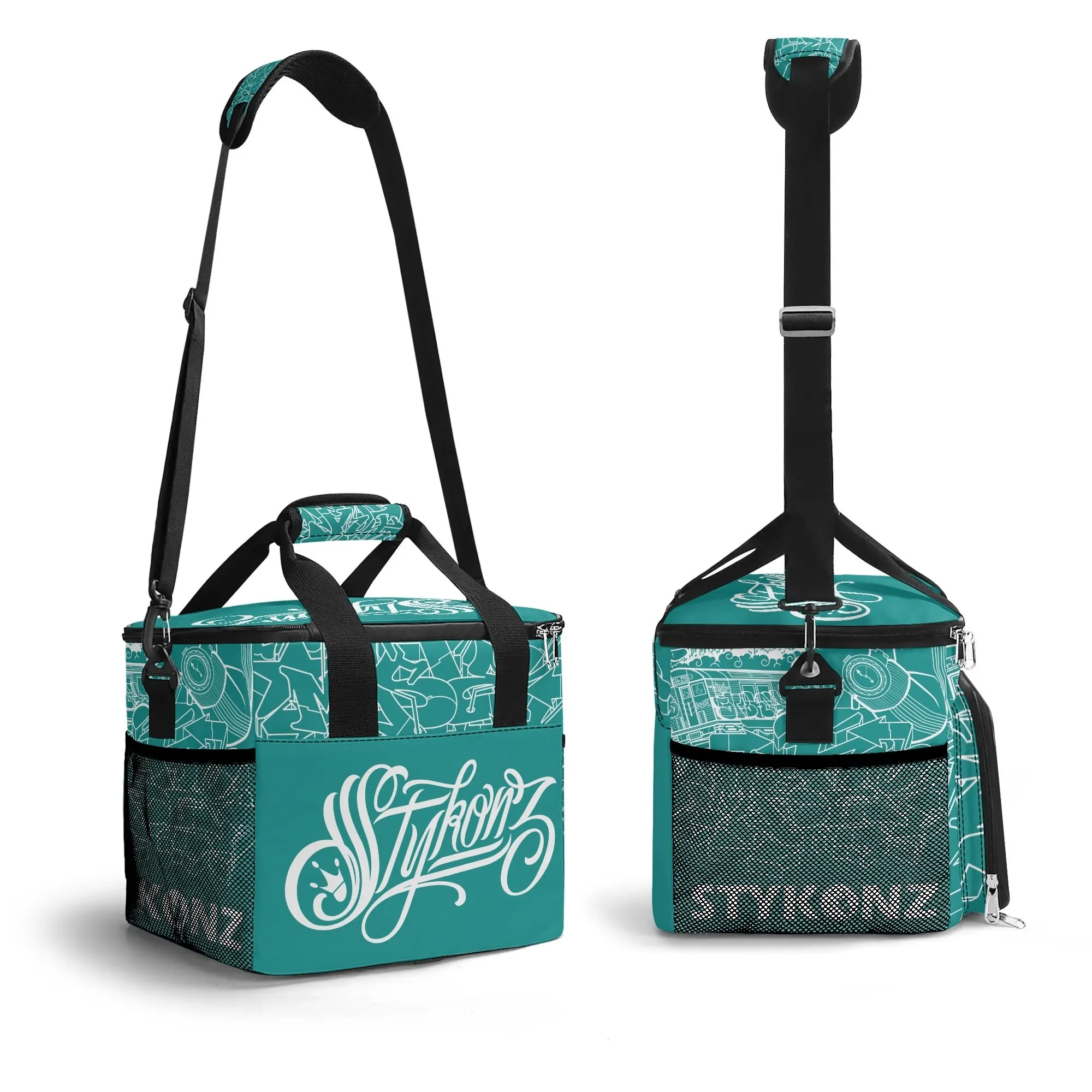 Graffiti Lunch Bag Picnic Bag feat Turquoise Stykonz The Train Master