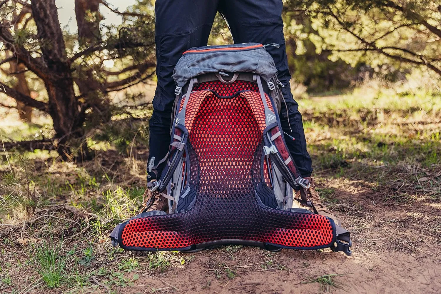Gregory Facet 45L Women's Ultralight Backpacking Pack with Freefloat Suspension, Aluminum Frame, Ventilated Backpanel, Medium, Sunset Grey