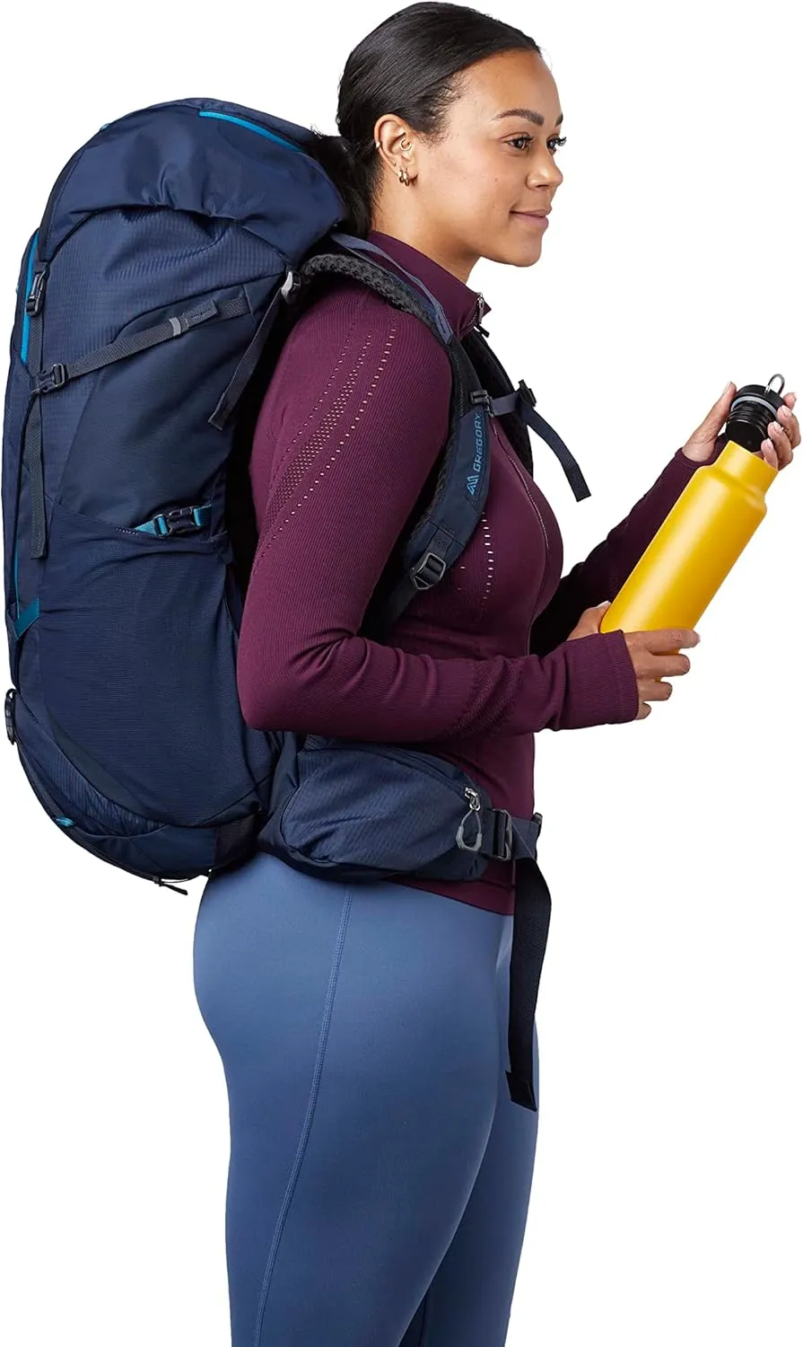 Gregory Jade 53L Women's Day Hiking Backpack, Ventilated Backpanel, Built-In Hydration Attachment for Bladder (Reservoir Not Included), Small/Medium, Midnight Navy