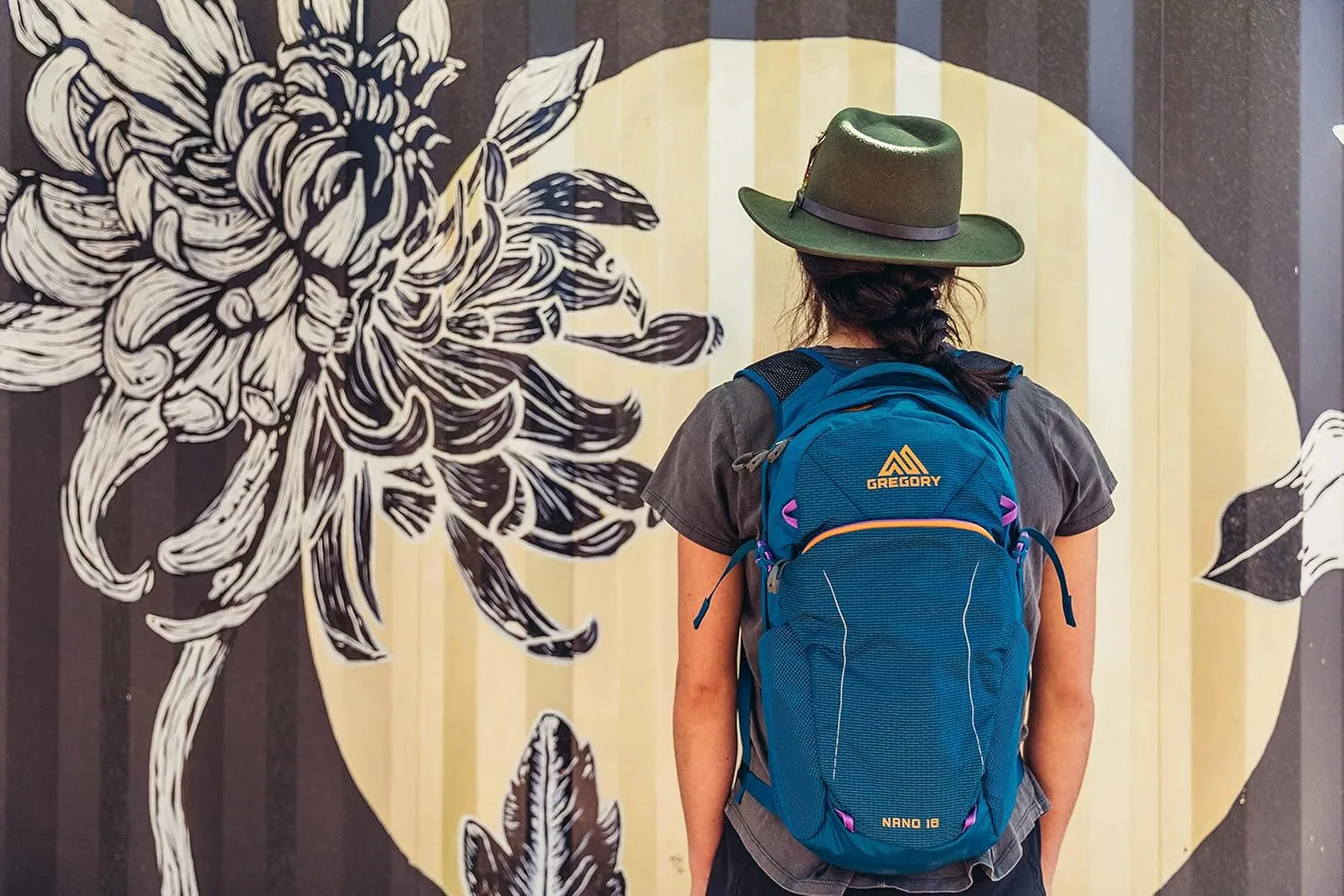 Gregory Nano 18L Unisex Day Hiking/Commuter/Active Travel Backpack, Breathable Backpanel, Hydration Port, One Size Fits All, Icon Teal