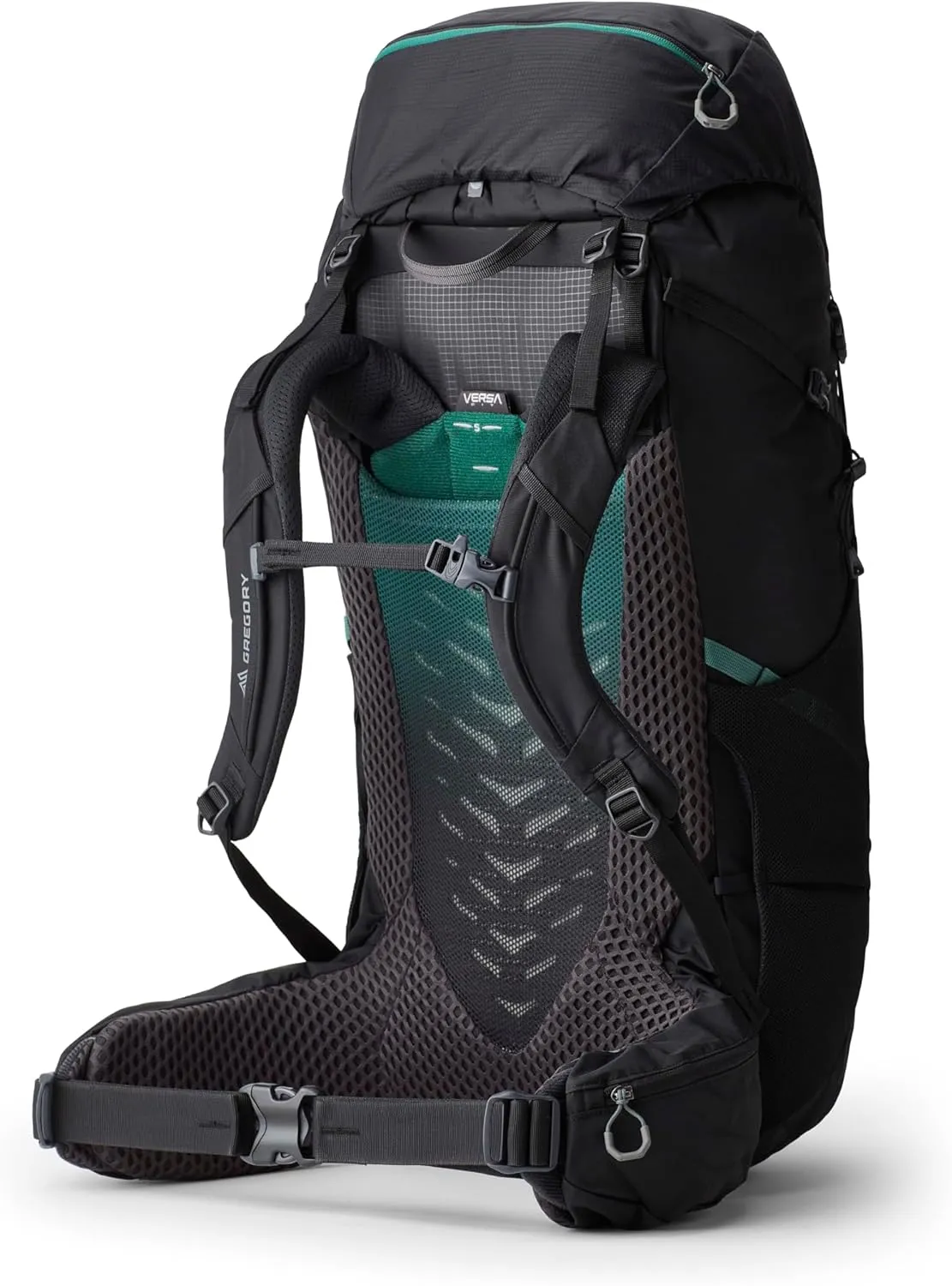 Gregory Stout 70L Unisex Backpacking Pack, Breathable Backpanel, Internal Hydration Sleeve for Water Reservoir (Bladder Not Included), One Size Fits All, Forest Black