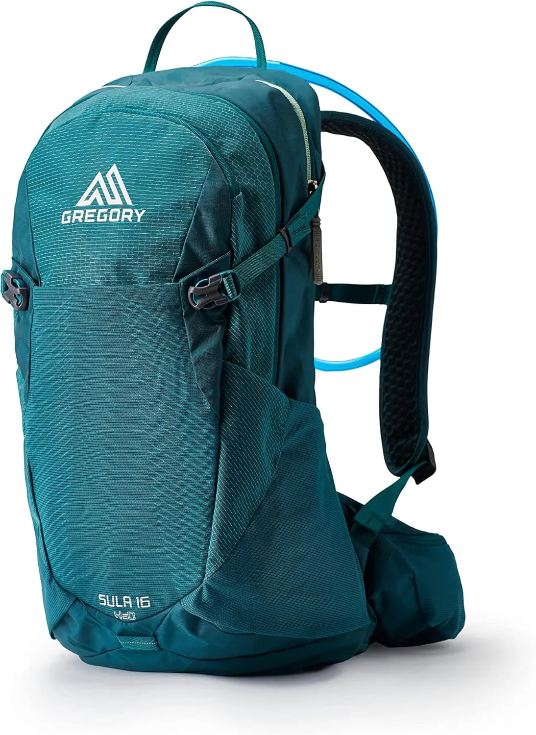 Gregory Sula 16L H2O Unisex Day Hiking/Backpacking Hydration/Mountain Biking Backpack, 3L Water Reservoir/Bladder Included, One Size Fits All, Antigua Green
