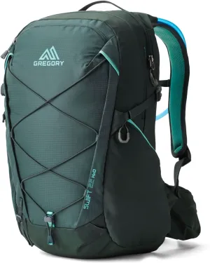 Gregory Swift 22L H2O Women's Day Hiking Backpack, Breathable Foam Backpanel, 2L Water Reservoir Included, One Size Fits All, Emerald Frost