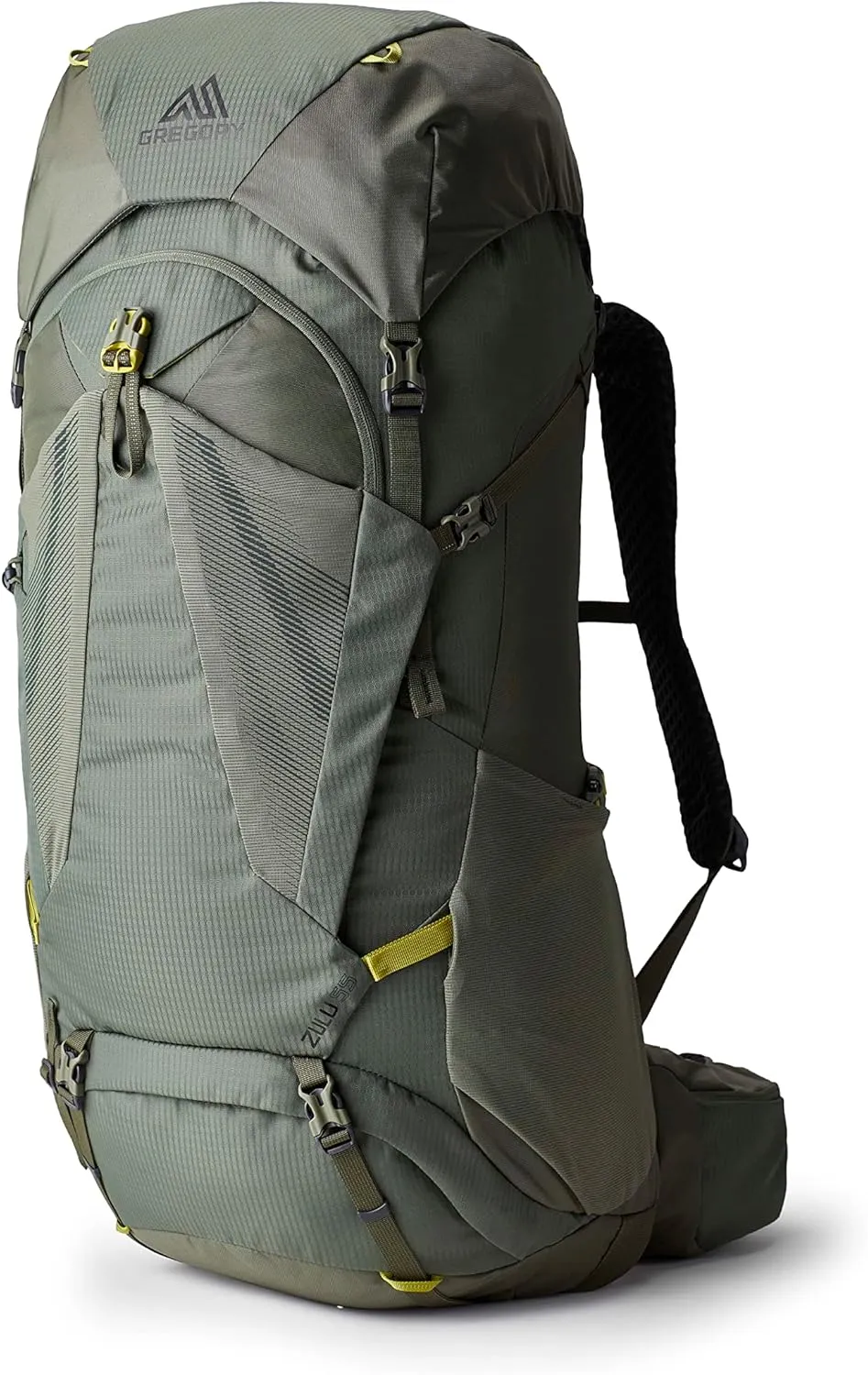 Gregory Zulu 55L Unisex Hiking/Backpacking Pack, Freefloat Hipbelt, Internal Hydration Sleeve For Water Bladder, (Reservoir Not Included), Small/Medium, Forage Green