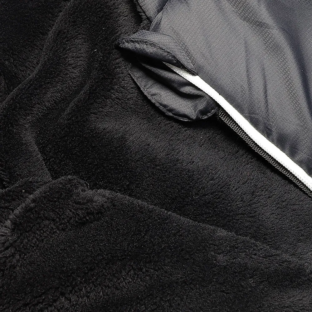Grey Fur Lined Sleevless Sleeping Bag Jacket S-L
