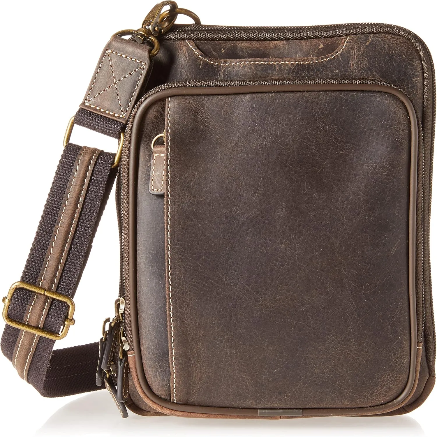 Gun Tote'n Mamas unisex adult Bag Concealed Carry Distressed Buffalo RFID Shoulder Pouch by Gun Tote n Mamas Brown , Brown, Small US