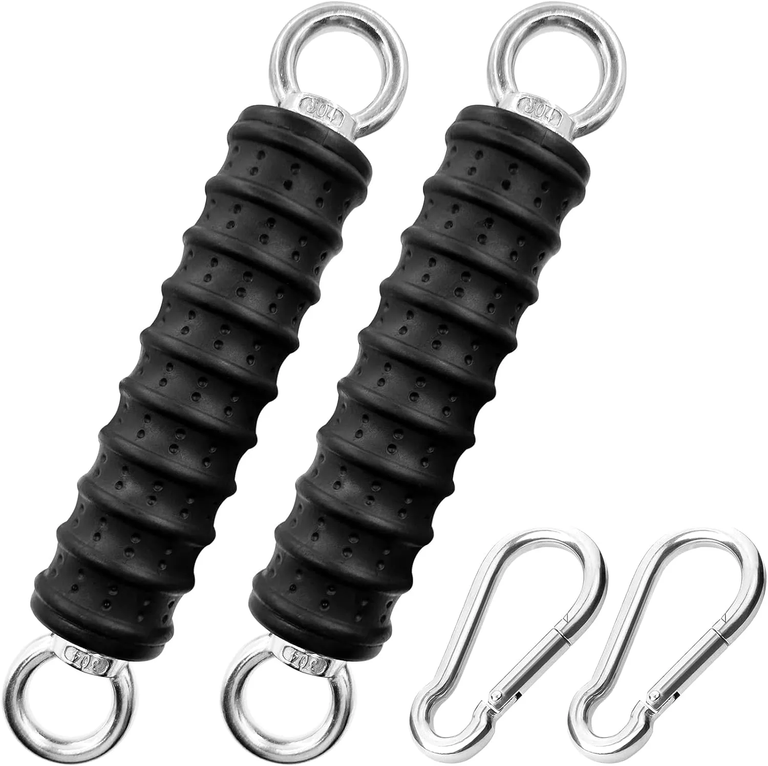 Gym Cable Handles, LAT Pull Down Attachments, Exercise Workout Handles for Cable Machines, Pulley System Accessory, DIY Workout Equipment for Home Gym, Set of 2 (TPE Gym Handle 2Pcs)
