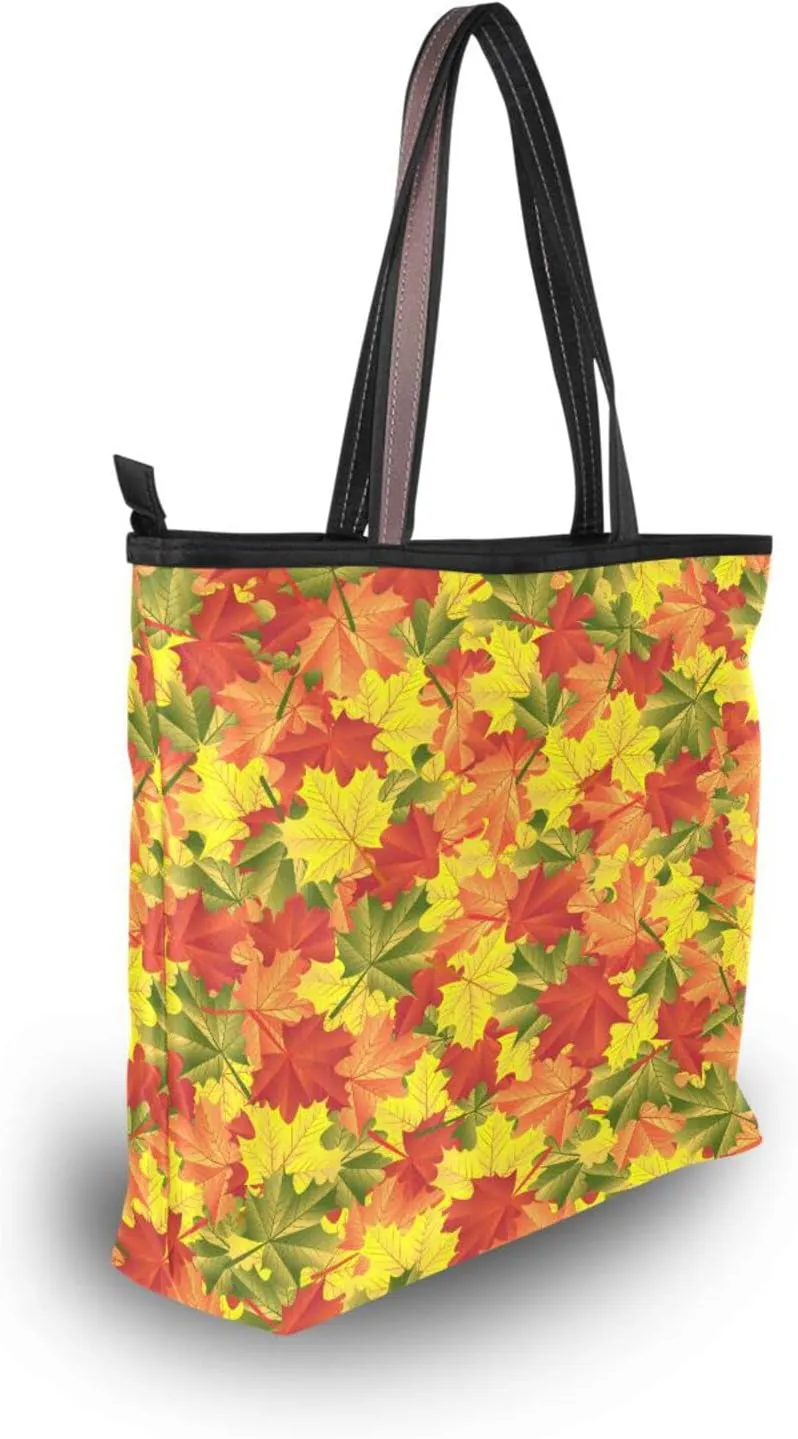 Halloween Pumpkin Tote Purse with Pockets and Compartments,Halloween Pumpkin Tote Bag Zippered