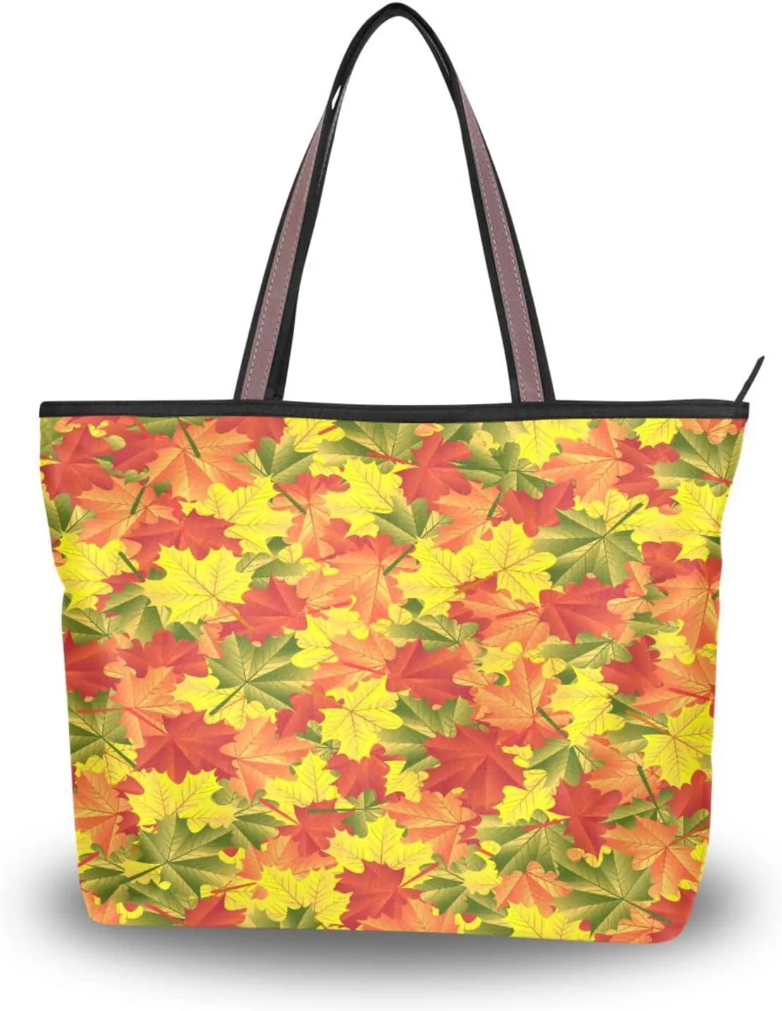 Halloween Pumpkin Tote Purse with Pockets and Compartments,Halloween Pumpkin Tote Bag Zippered
