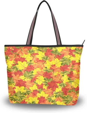 Halloween Pumpkin Tote Purse with Pockets and Compartments,Halloween Pumpkin Tote Bag Zippered