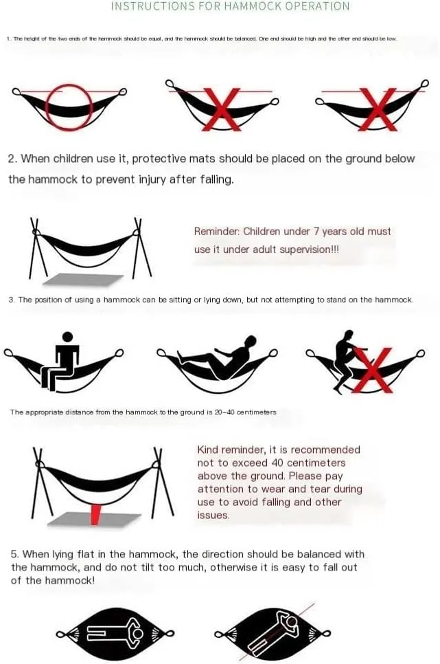 Hammock Tent Heavy Duty Portable Camping Hammock with net Travel Backpacking Hiking Outdoor