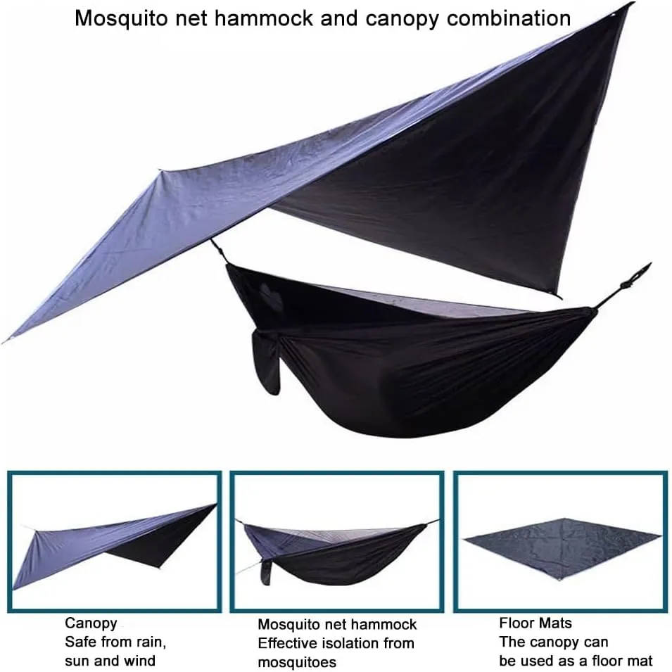 Hammock,camping Hammock,Hammock with Canopy, Sunshade, Anti-mosquito Net, Rainproof, Can Be Used by Two People, Suitable for Parks, Beaches and Camping and Other Outdoor Places(Green)