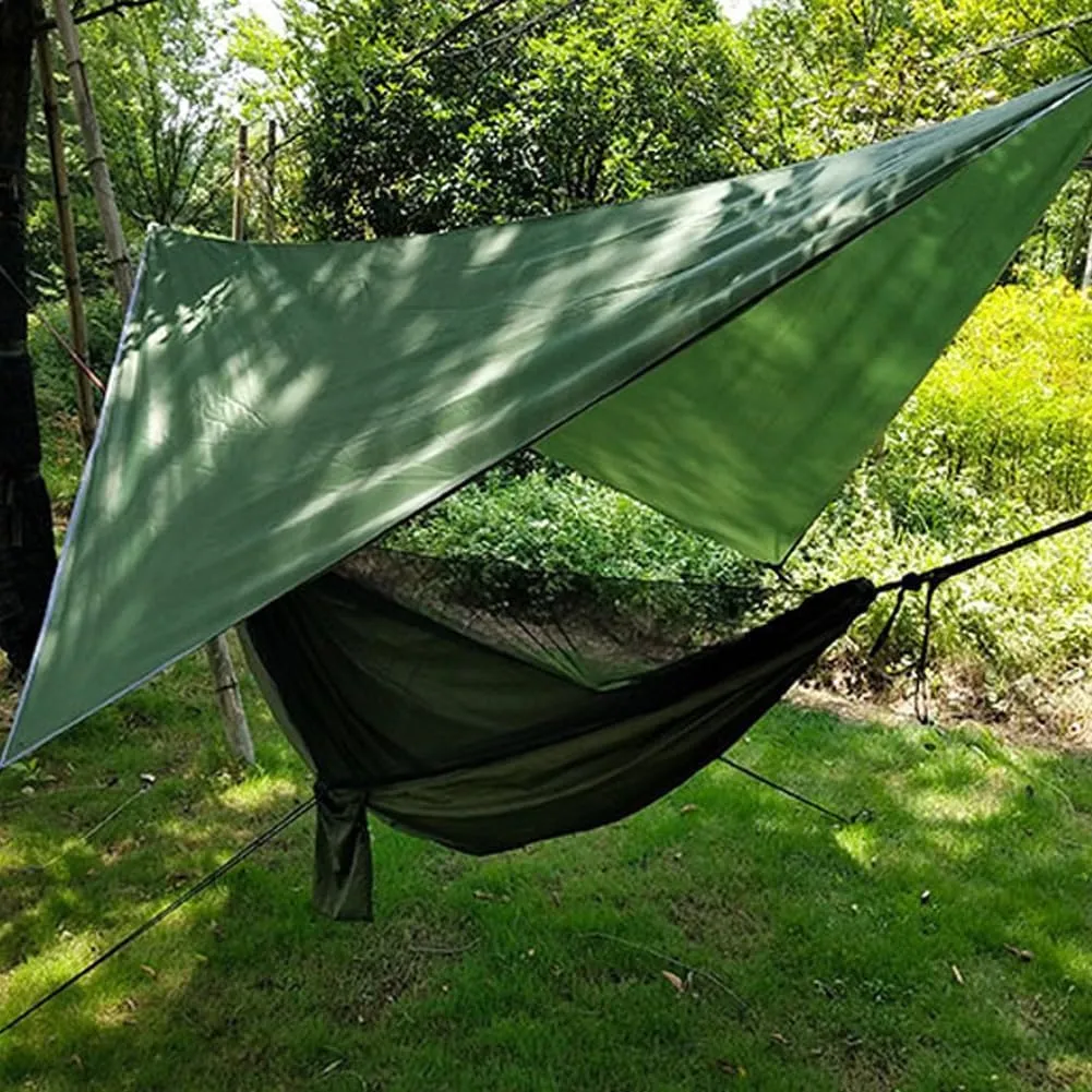 Hammock,camping Hammock,Hammock with Canopy, Sunshade, Anti-mosquito Net, Rainproof, Can Be Used by Two People, Suitable for Parks, Beaches and Camping and Other Outdoor Places(Green)