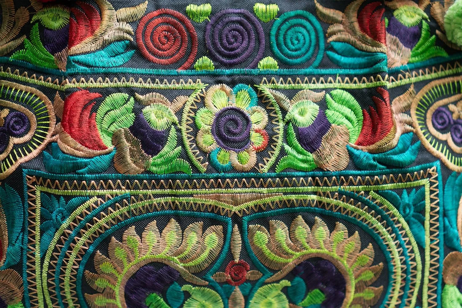 Handmade Hmong Embroidered Handbag from Thailand, Hill Tribe Purse for Woman