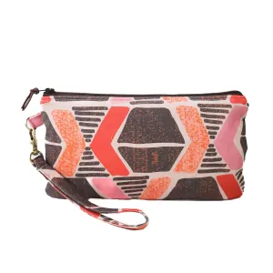 Handmade Wristlet - Cotton Canvas Purse with Detachable Wrist Strap (Yucatan)