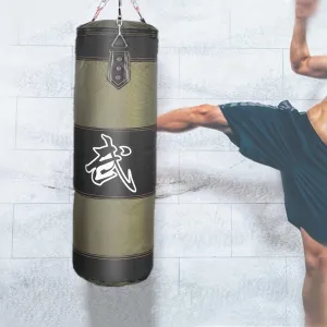 Hanging Boxing Bag, Fitness Sandbags, Empty Punching Bag Hanging Kick Sandbag for Workout Karate Training Boxing Fight Sandbag(1m-Green)