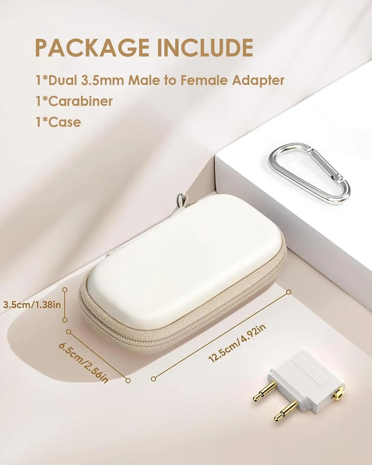 Hard Case for AirFly SE/Pro V2/Pro/Duo, Avantree Relay/1Mii Bluetooth Wireless Transmitter Receiver, with 3.5mm Jack AUX Adapter, Airplane Travel/TV/Gym Carrying Case Bag