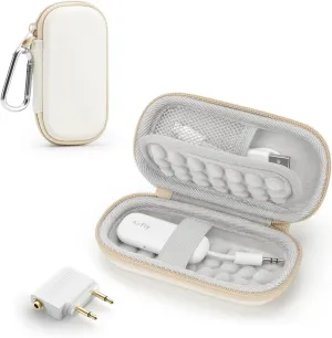 Hard Case for AirFly SE/Pro V2/Pro/Duo, Avantree Relay/1Mii Bluetooth Wireless Transmitter Receiver, with 3.5mm Jack AUX Adapter, Airplane Travel/TV/Gym Carrying Case Bag
