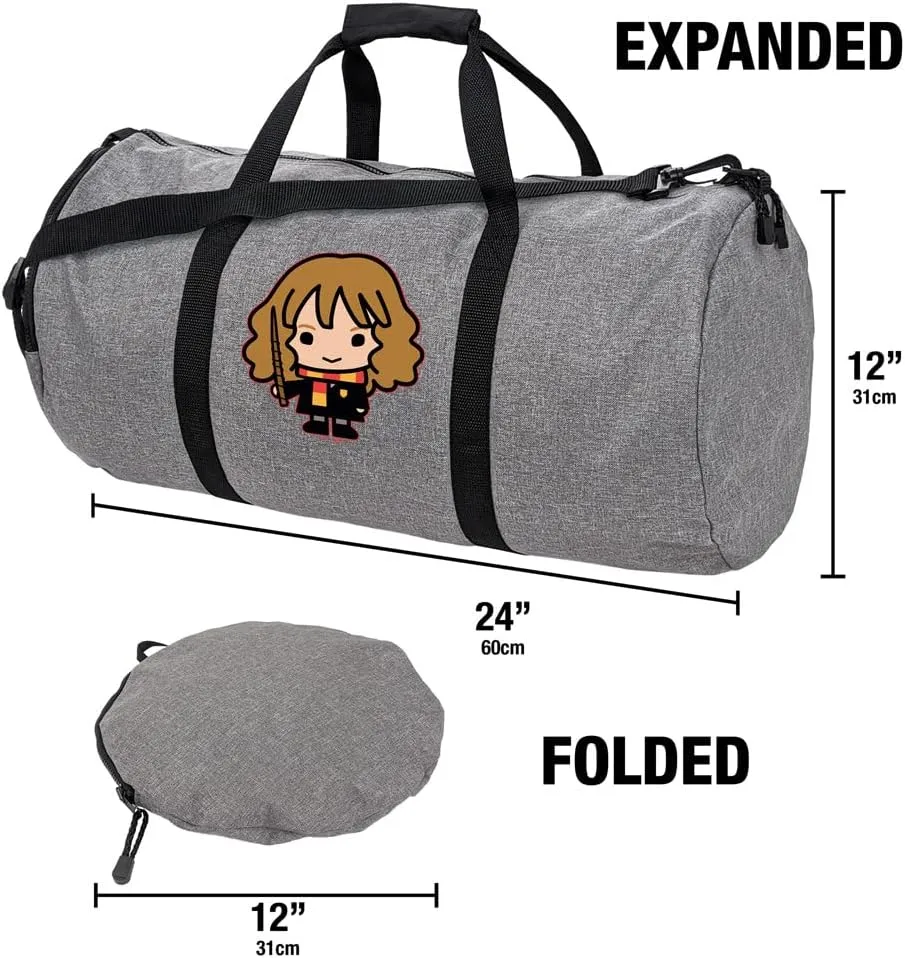 Harry Potter Cute Chibi Hermione Character Lightweight Duffel Bag for Sports and Gym Packable for Travel