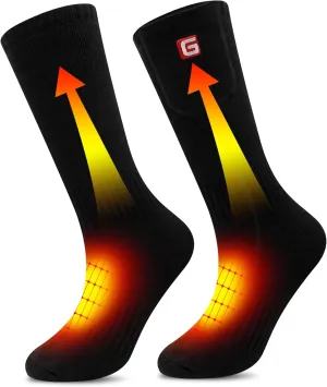 Heated Socks for Men Upgraded Rechargeable Sox Electric Winter Foot Warmer Unisex Socks Perfect for Outdoor Camping Snow Ski Hunting Fishing Cold Weather Work Washable Socks(M Size)