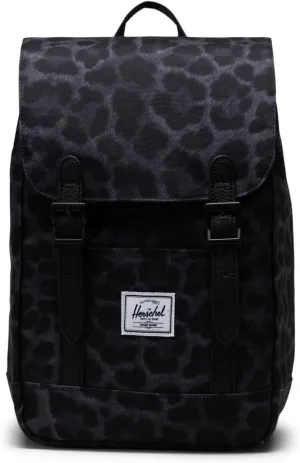 Herschel Retreat Vintage Backpack – 10L Travel, Work & College Bag, Fits 16" Laptop, Padded Straps, Water Bottle Pocket, Durable Backpack for Men & Women, Digi Leopard Black