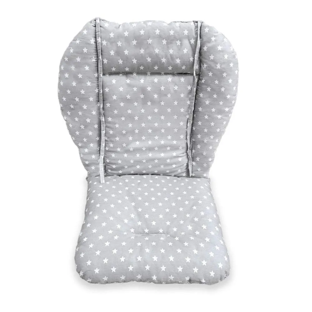 High Chair Cushion, High Chair Pad/seat Cushion/baby High Chair Cushion,soft and Comfortable,light and Breathable,make The Baby More Comfortable (gray Background Stars Pattern)