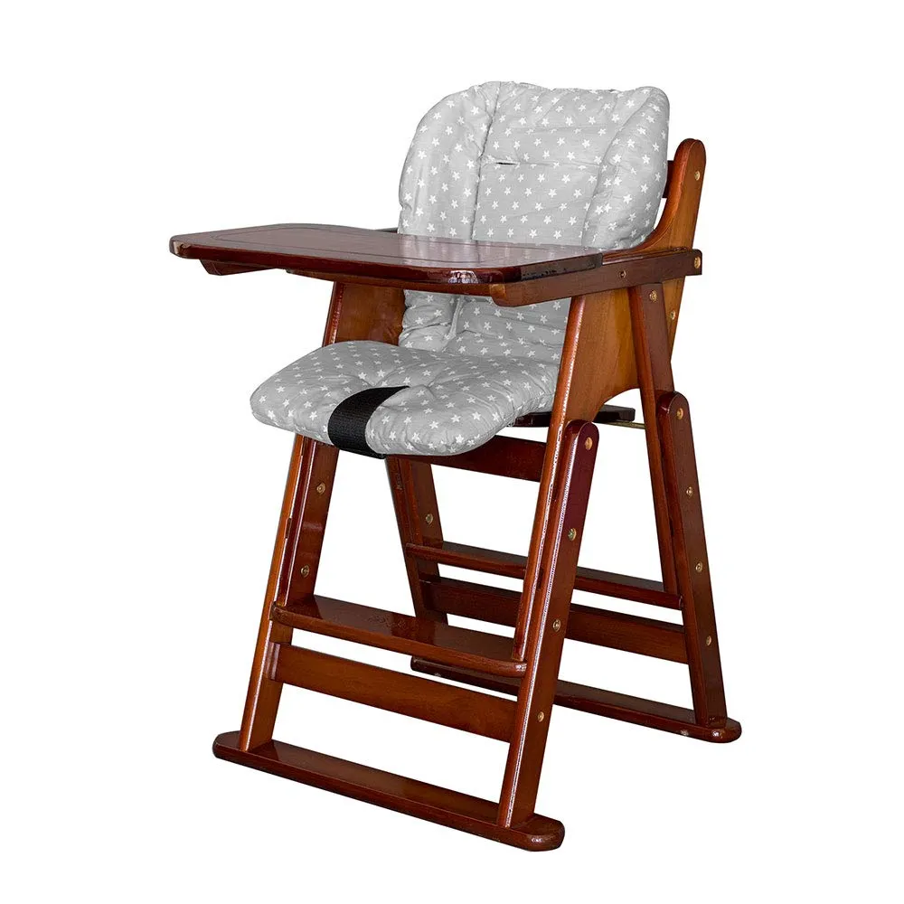 High Chair Cushion, High Chair Pad/seat Cushion/baby High Chair Cushion,soft and Comfortable,light and Breathable,make The Baby More Comfortable (gray Background Stars Pattern)