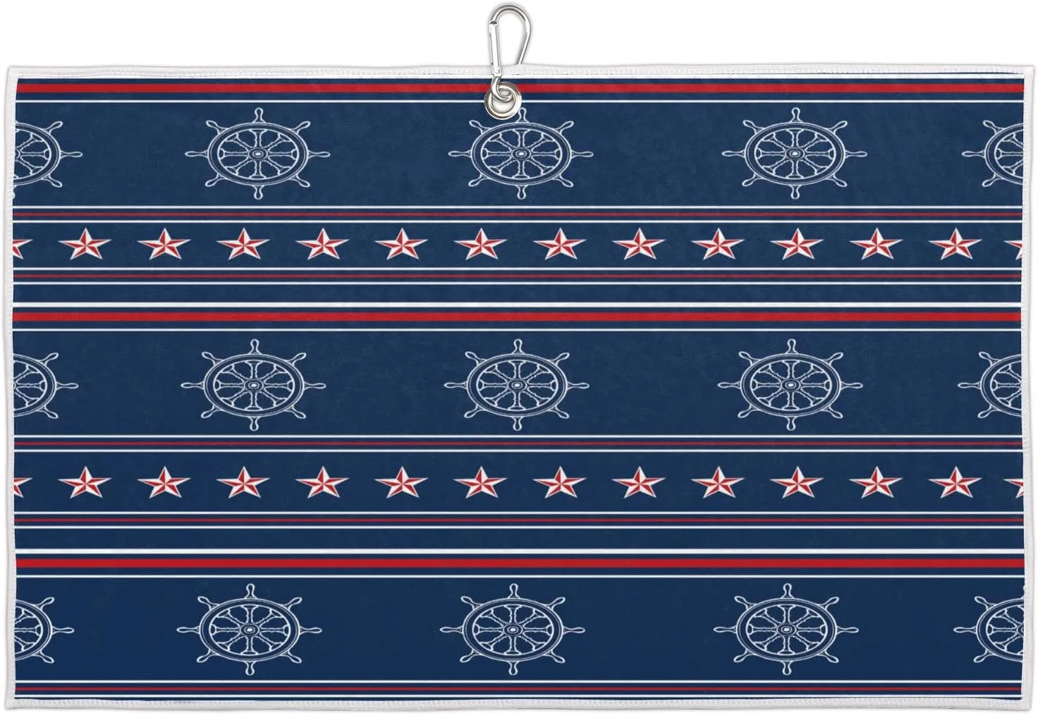 Hook Stars Strips Golf Towel with Heavy Duty Carabiner Ultra Absorbent Quick Dry Perfect for Cleaning Clubs Balls Gear Essential Golf Accessory for Men Women Kids