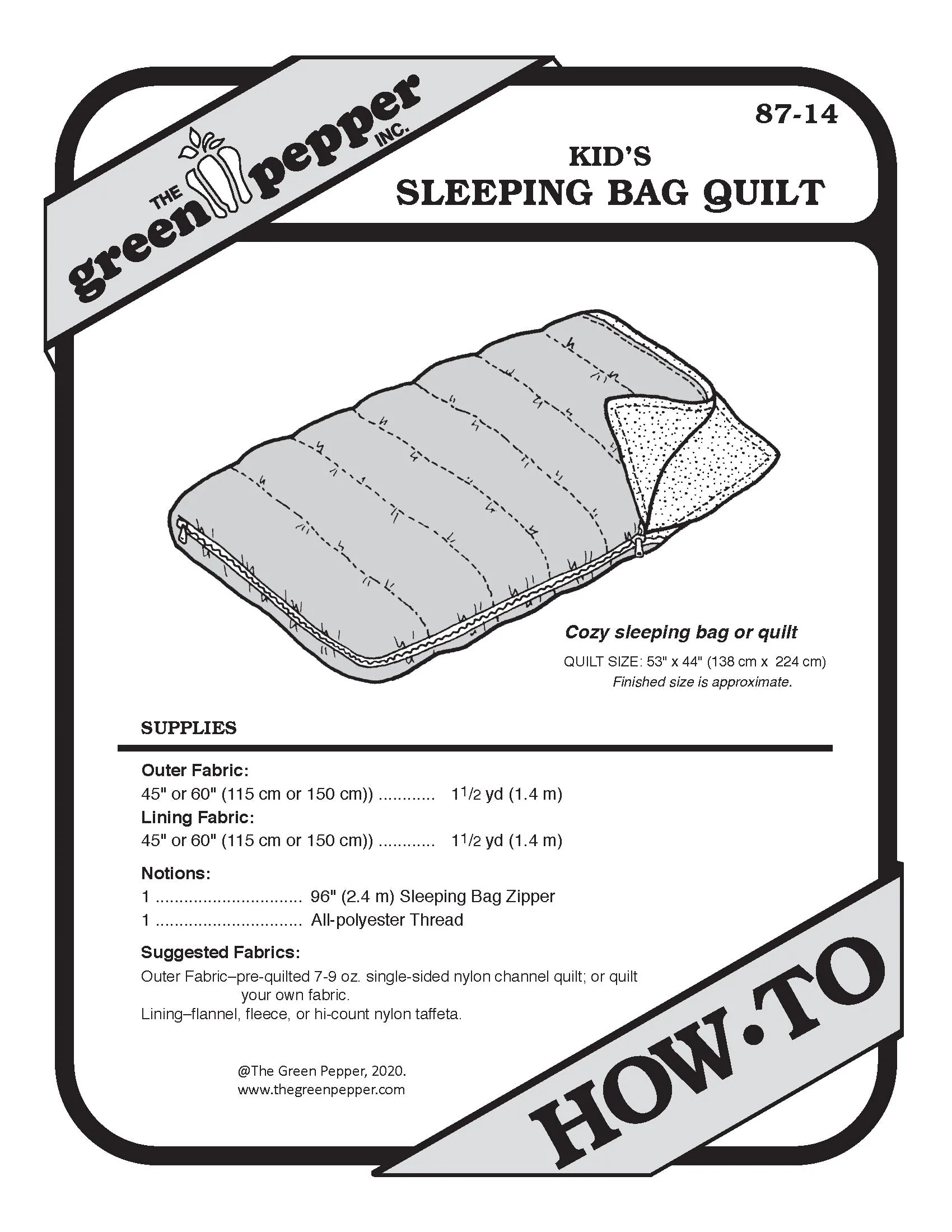 How To: Kid's Sleeping Bag Quilt
