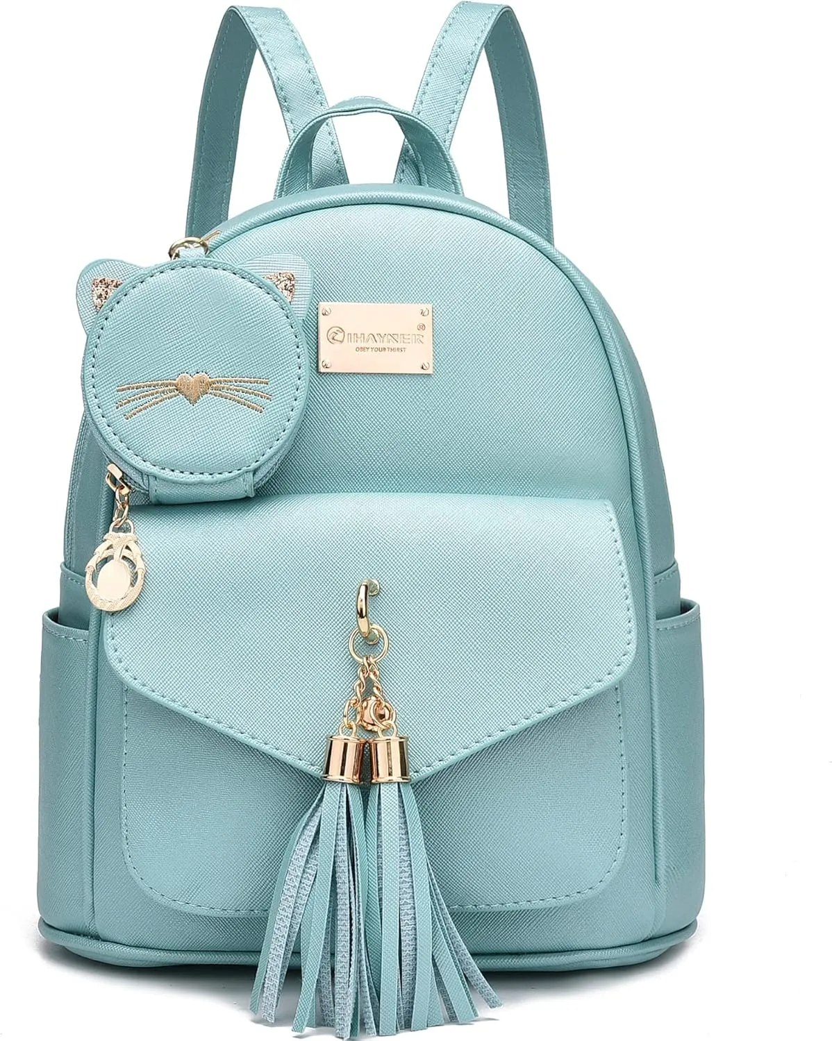 I IHAYNER Girls Fashion Backpack Mini Purse Backpack for Women Small Leather Backpack Purse for Teen Girls with Coin Purse