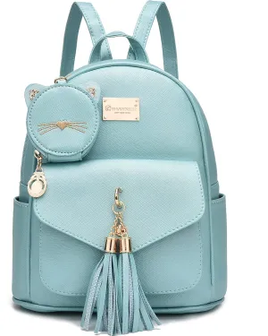 I IHAYNER Girls Fashion Backpack Mini Purse Backpack for Women Small Leather Backpack Purse for Teen Girls with Coin Purse
