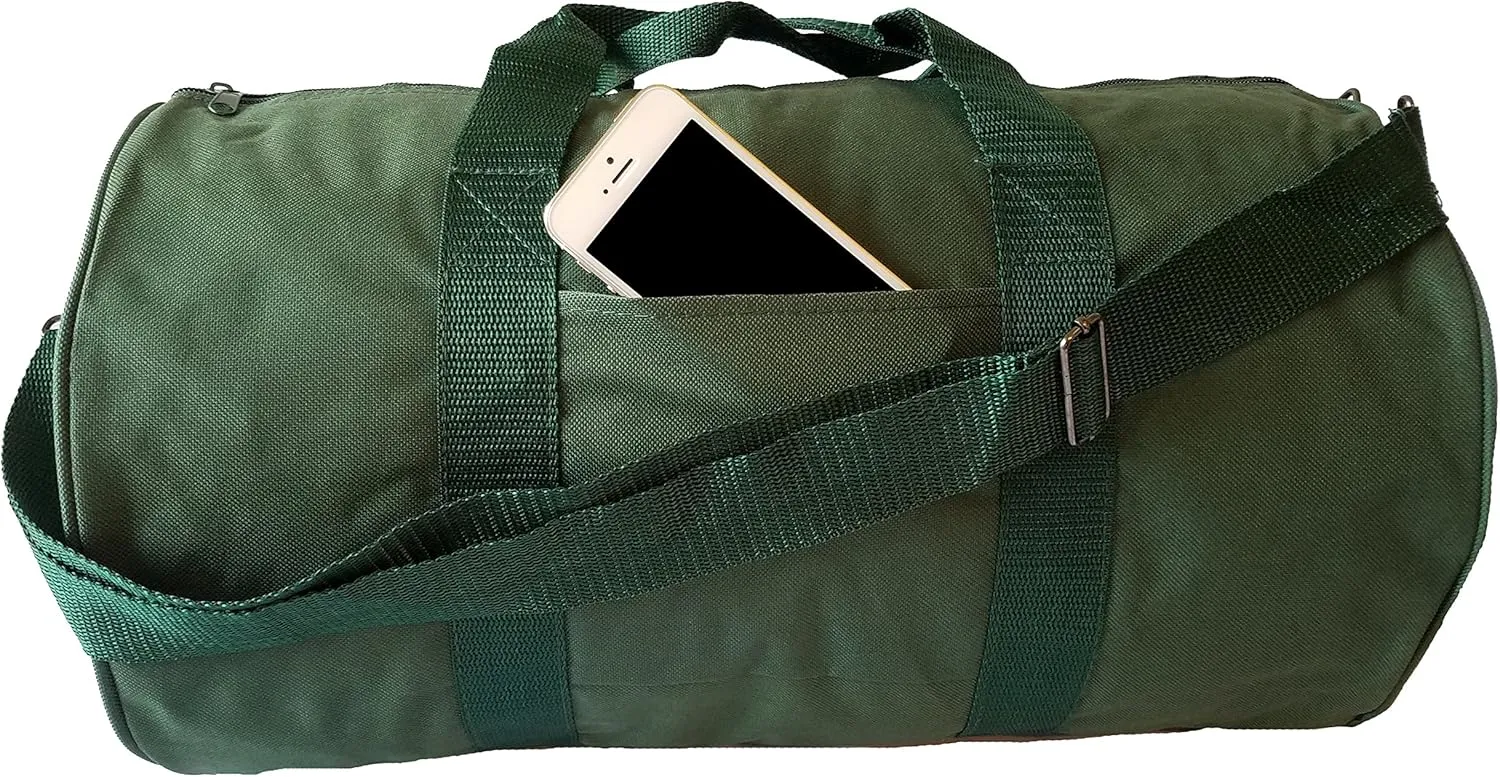 ImpecGear 18" Round Duffel Duffle Bag, Travel Bag, Gym Carry-On Bag, Sports Duffel Roll Bag