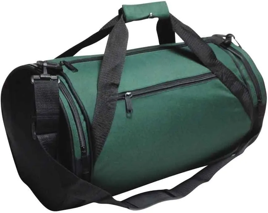 ImpecGear Round Roll Bag, Gym Carry-On Bag, Sports Dufffel Duffle, Travel Bag (Green)