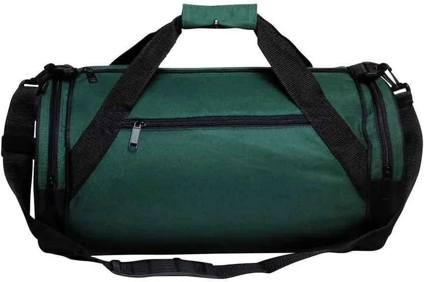 ImpecGear Round Roll Bag, Gym Carry-On Bag, Sports Dufffel Duffle, Travel Bag (Green)