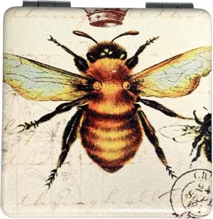 Imperial French Honey Bee Purse Compact Travel Makeup Mirror and Magn