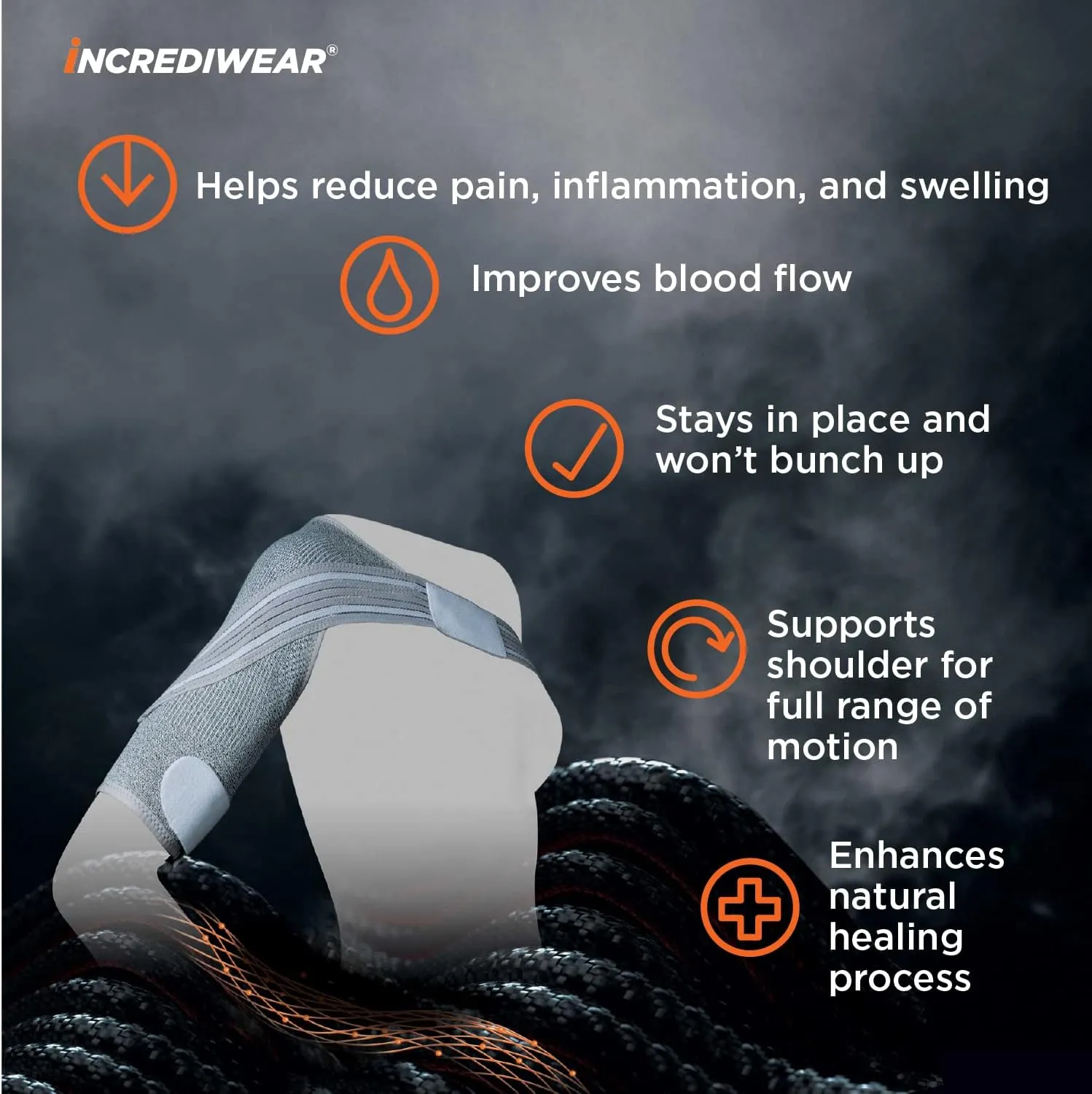 Incrediwear Shoulder Brace for Men and Women – Shoulder Support Brace Supports Shoulder Recovery & Shoulder Pain Relief, Reduces Inflammation and Swelling, Designed for Left & Right Shoulder (Small)
