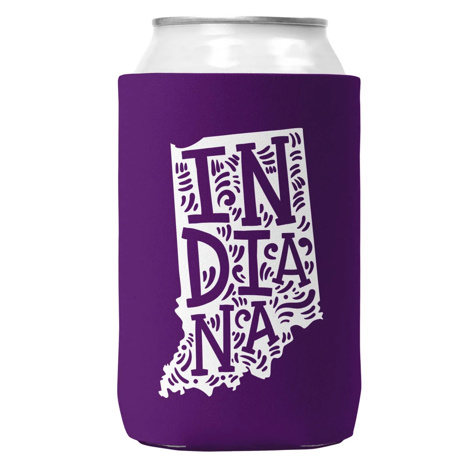 Indiana Can Coozie Cooler for 12oz Cans Indiana State Koozie