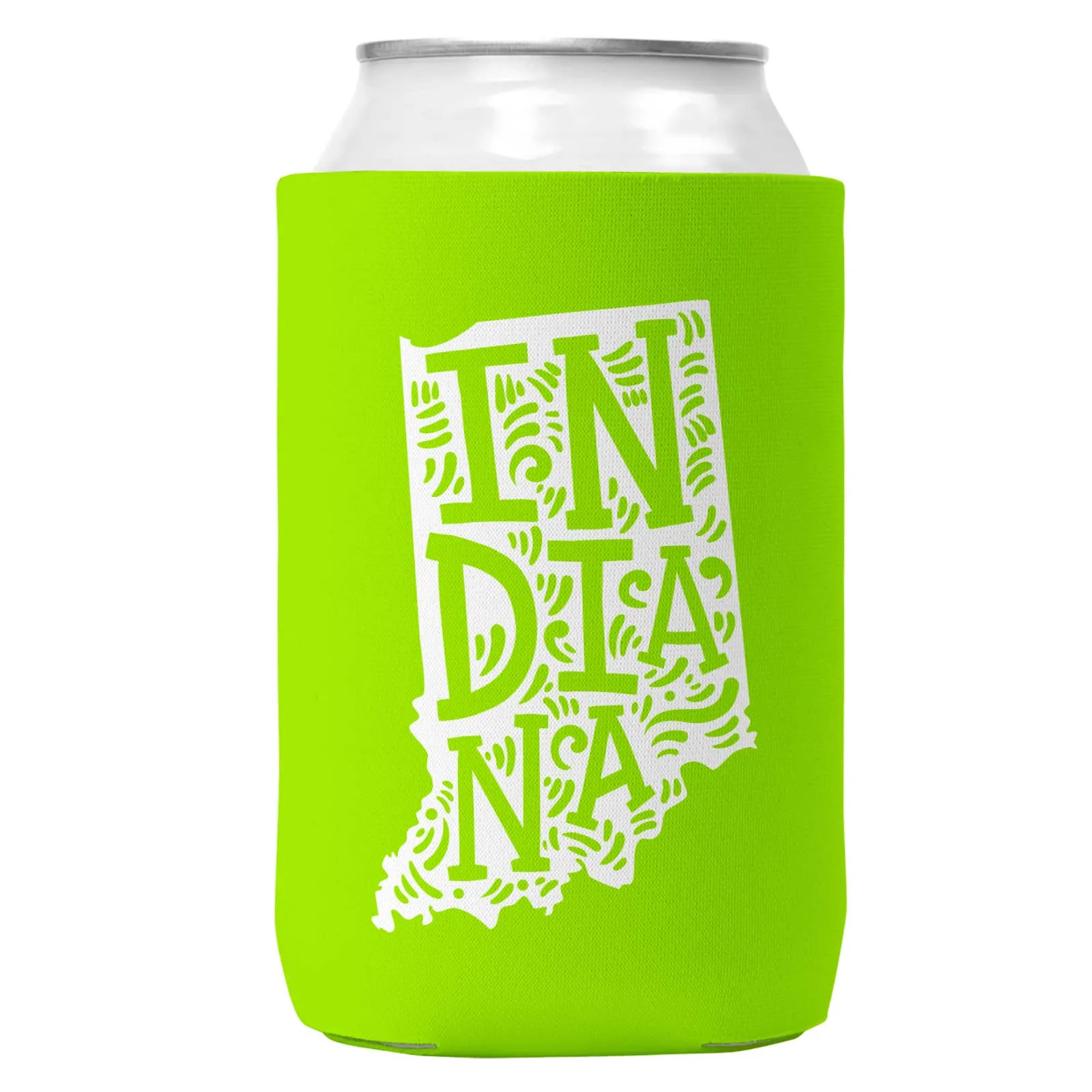 Indiana Can Coozie Cooler for 12oz Cans Indiana State Koozie