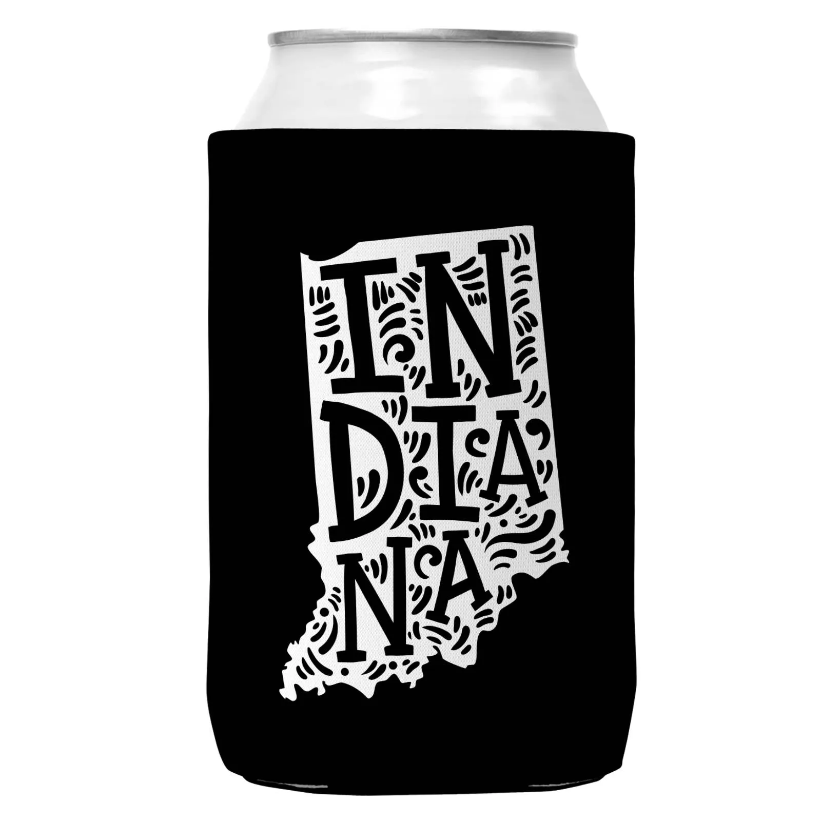 Indiana Can Coozie Cooler for 12oz Cans Indiana State Koozie
