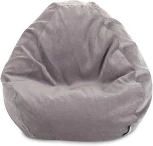 Indoor Bean Bag Chair with Filler Included | 23'' H x 35'' W x 35'' D Size, Solid Pattern in Beige Color | Removable Zippered Slipcover & Soft Shredded Foam