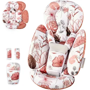 Infant Car Seat Insert, Baby Seat Head and Body Support for Newborn, Soft Breathable, Reversible Design, Universal for Baby Swings, Car Seats, Strollers, Orange