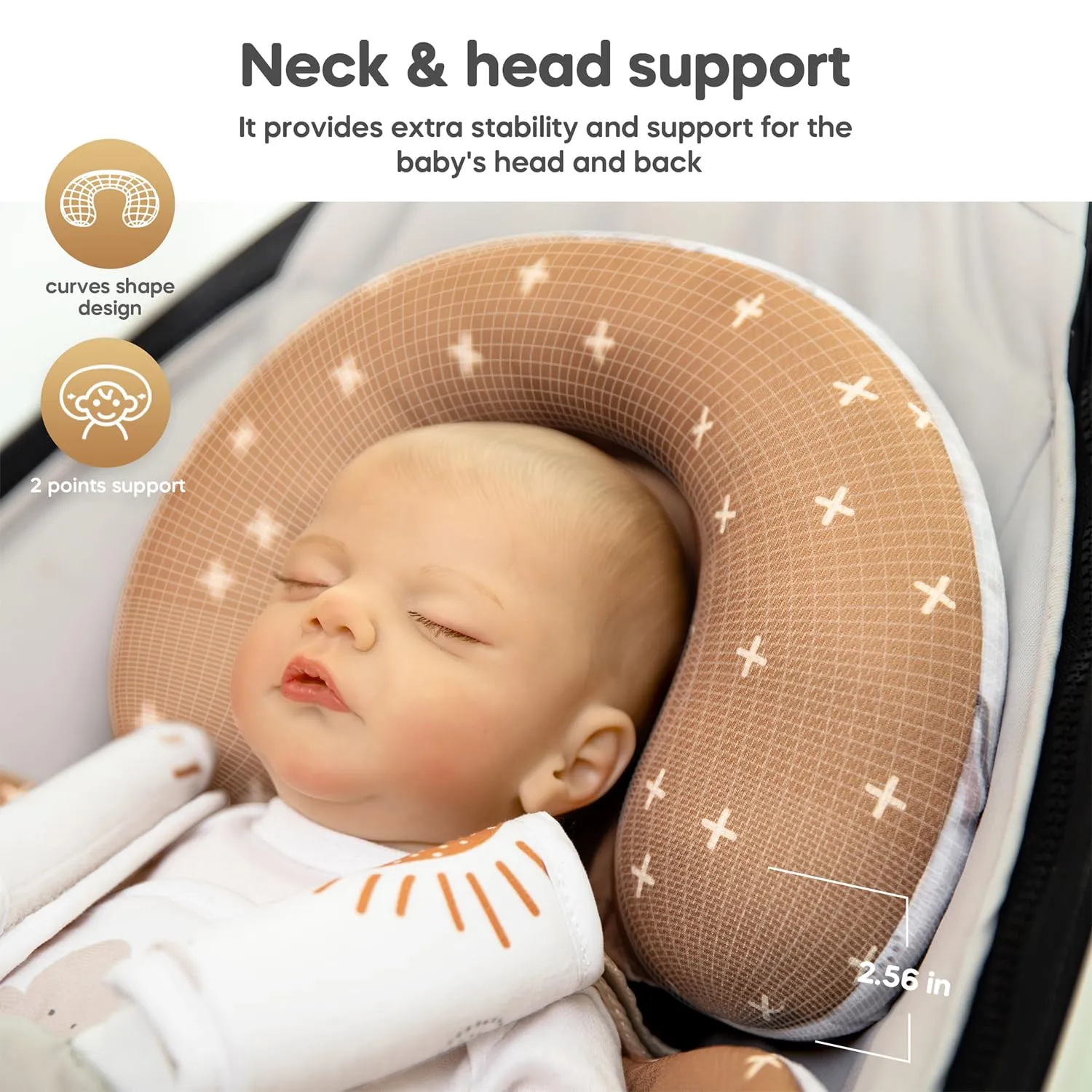 Infant Insert Compatible with 4moms & Graco Swing and Infant Car Seat,Newborn Insert Head & Body Support Cushion,Breathable Soft, Fits for Stroller, Baby Swing, Rocker, Bassinets, Pushchair