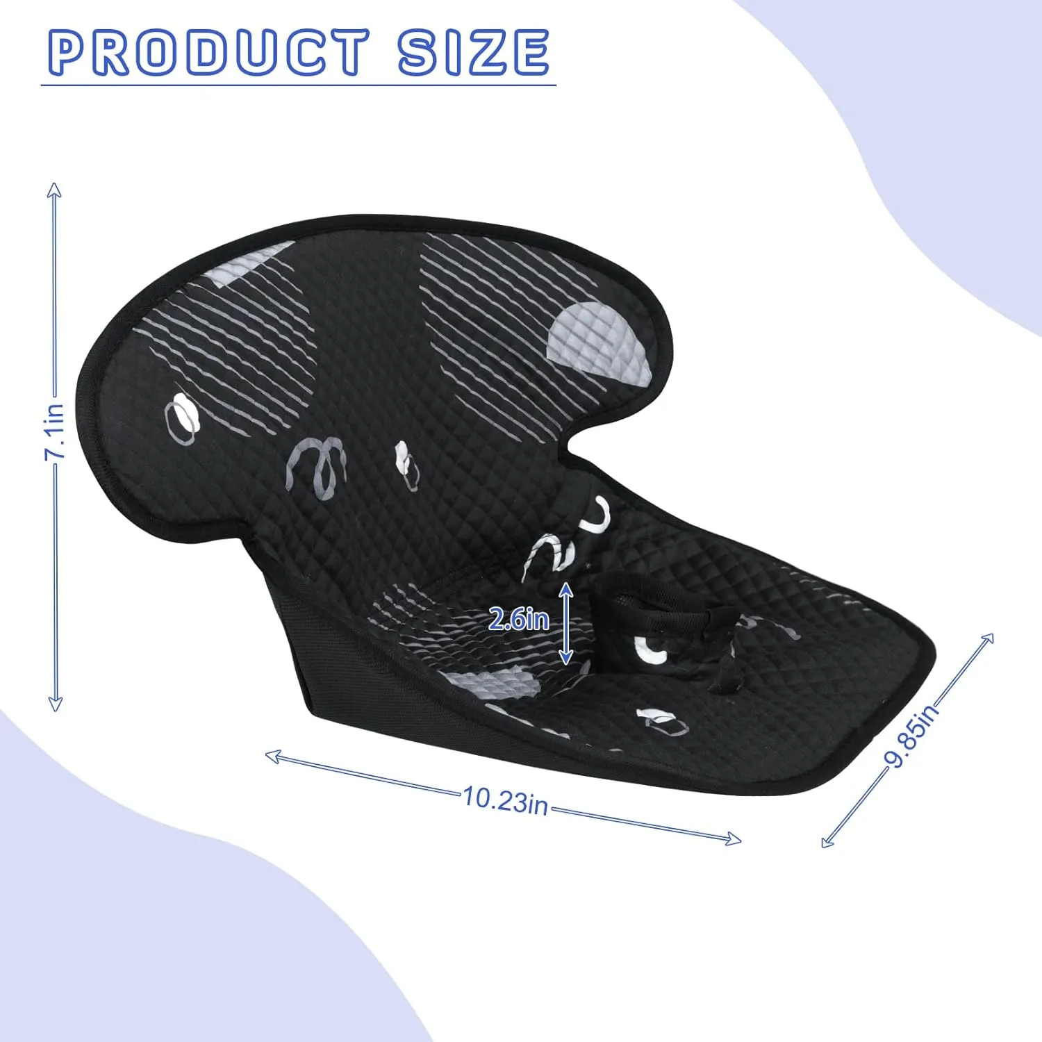 INFANZIA Dry Seat, Car Seat Protector Waterproof Carseat Liner Potty Training Toddlers, Baby and Infants, Piddle Pad for Carseats Strollers (Geometric Black, 2 Packs