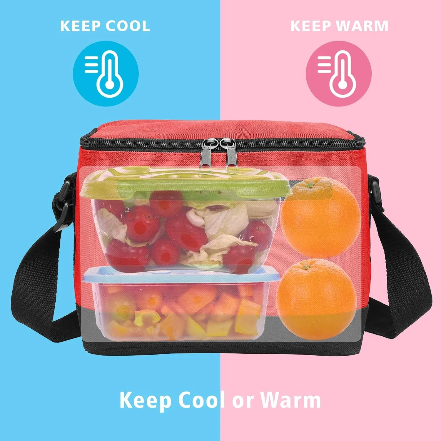 Insulated lunch Bag, 6 Cans Small Insulated Cooler Box Tote Container Lunch Bag Pack With Adjustable Strap For Women Men