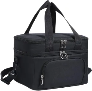 Insulated Lunch Bag - Reusable Lunch Box | Leakproof Cooler Tote Bag Organizer | Insulated Thermal Cooler Bag | Adjustable Shoulder Strap, Portable Food Container for Picnic Camping Beach Hiking