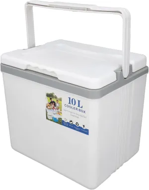 Insulated Portable Cooler, 10L Small Hard Cooler with Handle, Leakproof Insulated Lunchbox Cooler Box Outdoor Cooler for Picnic, Camping, Tailgating, BBQ, Fishing, Beach