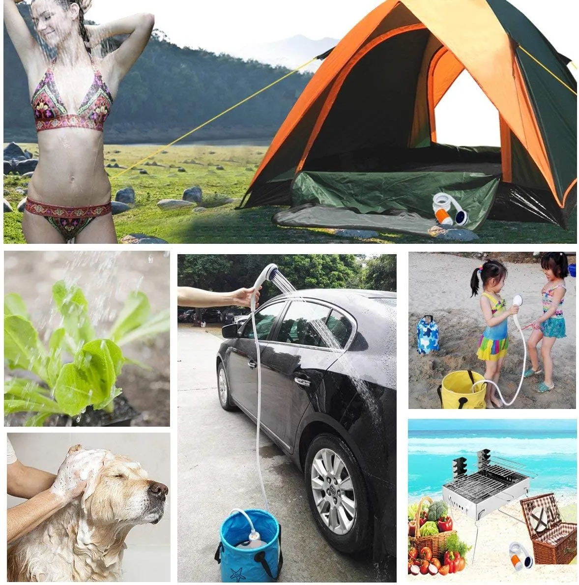 Iron Hammer Portable Shower Camp Shower Rechargeable Shower Camping Shower pet Shower
