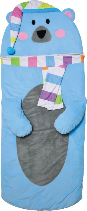 iscream 73" x 25" Faux Sherpa-Lined Furry Plush Fleece Zippered Sleeping Bag - Furry Friends Collection