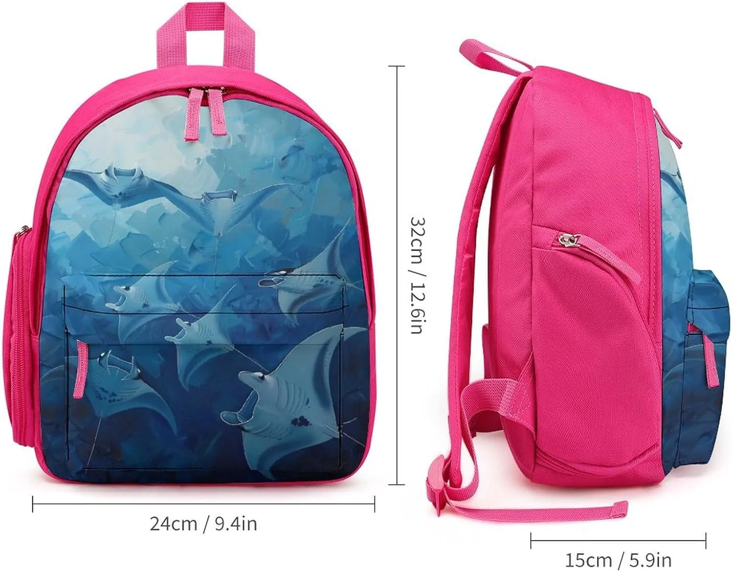 Island-Indonesia Manta Rays Travel Laptop Backpack for Men Women Lightweight Shoulder Bag Work Bag Daypack